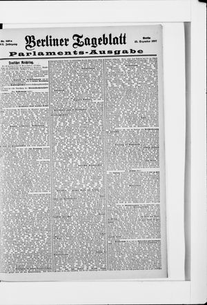 Berliner Tageblatt und Handels-Zeitung vom 18.12.1897