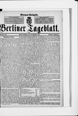 Berliner Tageblatt und Handels-Zeitung vom 21.12.1897