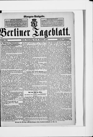 Berliner Tageblatt und Handels-Zeitung vom 23.12.1897