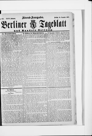 Berliner Tageblatt und Handels-Zeitung vom 24.12.1897