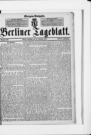 Berliner Tageblatt und Handels-Zeitung vom 28.12.1897