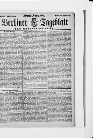 Berliner Tageblatt und Handels-Zeitung vom 29.12.1897