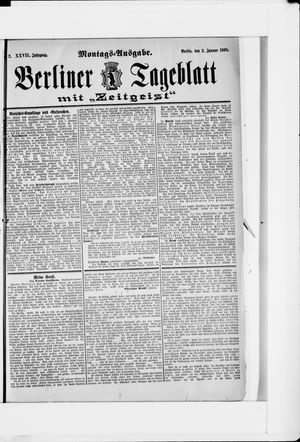 Berliner Tageblatt und Handels-Zeitung on Jan 3, 1898