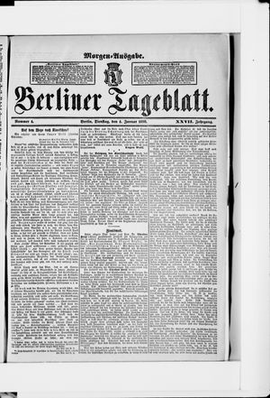 Berliner Tageblatt und Handels-Zeitung vom 04.01.1898