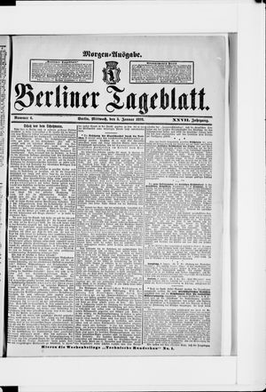 Berliner Tageblatt und Handels-Zeitung vom 05.01.1898