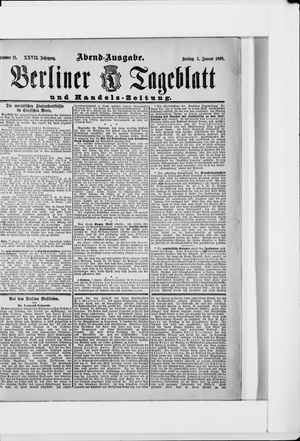 Berliner Tageblatt und Handels-Zeitung vom 07.01.1898