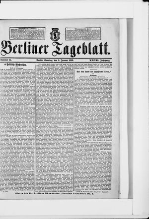 Berliner Tageblatt und Handels-Zeitung vom 09.01.1898