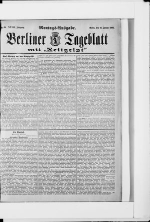 Berliner Tageblatt und Handels-Zeitung vom 10.01.1898