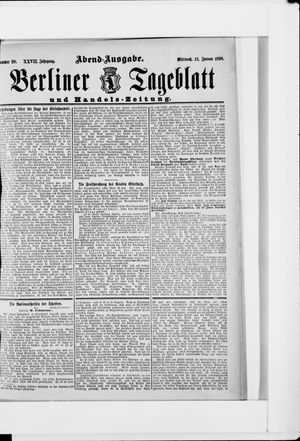 Berliner Tageblatt und Handels-Zeitung vom 12.01.1898