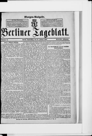 Berliner Tageblatt und Handels-Zeitung vom 13.01.1898