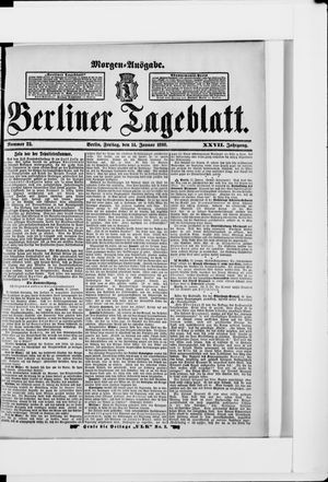 Berliner Tageblatt und Handels-Zeitung vom 14.01.1898