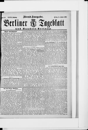 Berliner Tageblatt und Handels-Zeitung on Jan 14, 1898