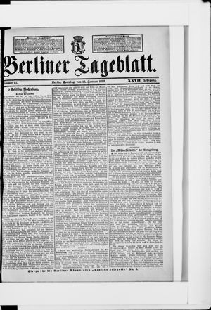 Berliner Tageblatt und Handels-Zeitung vom 16.01.1898