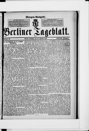 Berliner Tageblatt und Handels-Zeitung vom 18.01.1898