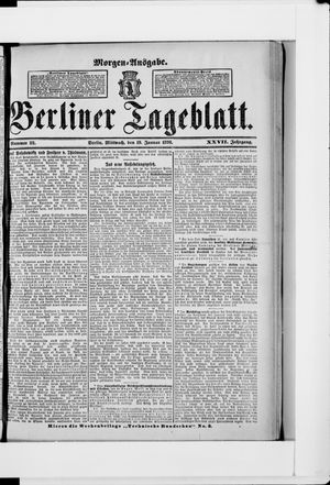 Berliner Tageblatt und Handels-Zeitung on Jan 18, 1898