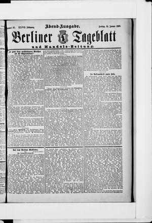 Berliner Tageblatt und Handels-Zeitung vom 21.01.1898