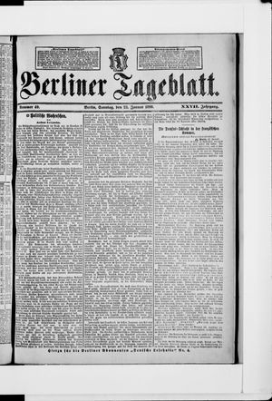 Berliner Tageblatt und Handels-Zeitung vom 23.01.1898
