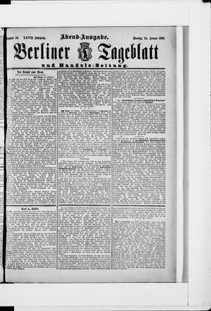 Berliner Tageblatt und Handels-Zeitung vom 24.01.1898