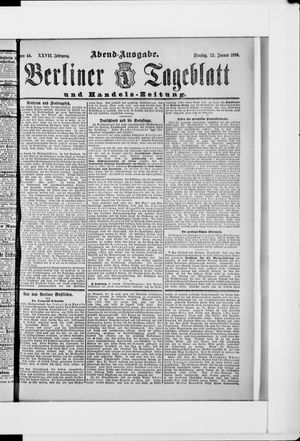 Berliner Tageblatt und Handels-Zeitung on Jan 25, 1898