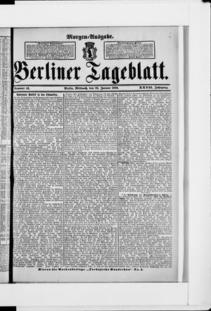 Berliner Tageblatt und Handels-Zeitung on Jan 26, 1898