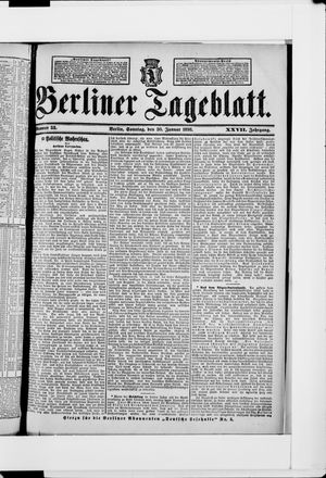 Berliner Tageblatt und Handels-Zeitung vom 30.01.1898