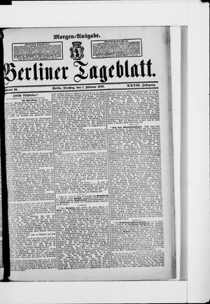 Berliner Tageblatt und Handels-Zeitung vom 01.02.1898