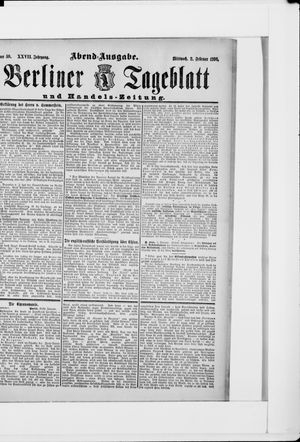 Berliner Tageblatt und Handels-Zeitung on Feb 2, 1898