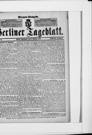 Berliner Tageblatt und Handels-Zeitung vom 05.02.1898
