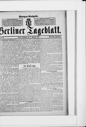 Berliner Tageblatt und Handels-Zeitung on Feb 8, 1898