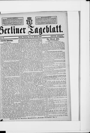 Berliner Tageblatt und Handels-Zeitung vom 13.02.1898