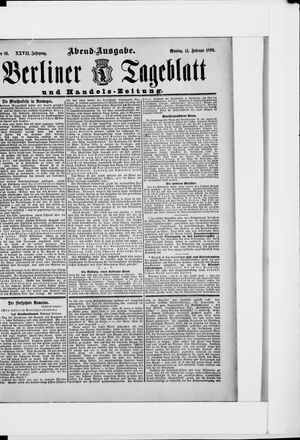 Berliner Tageblatt und Handels-Zeitung vom 14.02.1898