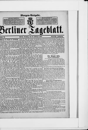 Berliner Tageblatt und Handels-Zeitung on Feb 15, 1898