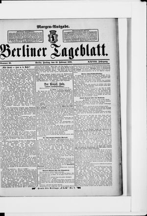 Berliner Tageblatt und Handels-Zeitung vom 18.02.1898