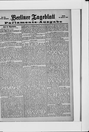 Berliner Tageblatt und Handels-Zeitung vom 22.02.1898