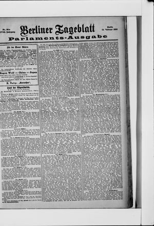 Berliner Tageblatt und Handels-Zeitung vom 24.02.1898