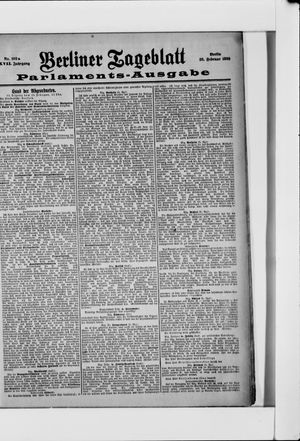 Berliner Tageblatt und Handels-Zeitung vom 26.02.1898