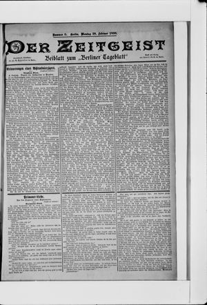 Berliner Tageblatt und Handels-Zeitung vom 28.02.1898