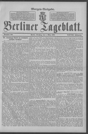 Berliner Tageblatt und Handels-Zeitung vom 01.03.1898