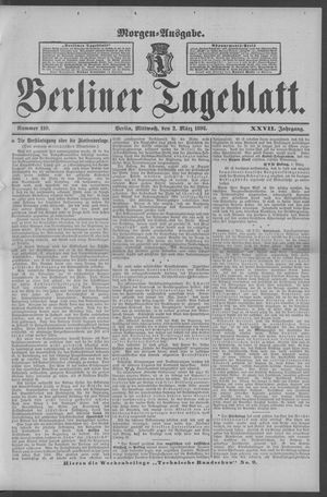 Berliner Tageblatt und Handels-Zeitung vom 02.03.1898