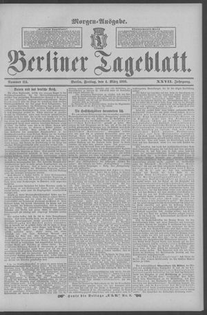 Berliner Tageblatt und Handels-Zeitung vom 04.03.1898
