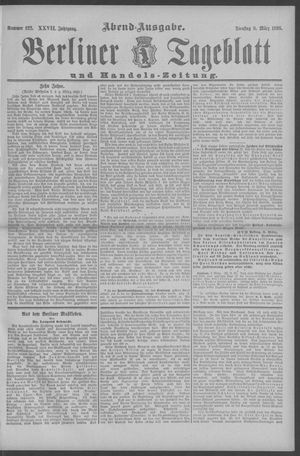 Berliner Tageblatt und Handels-Zeitung on Mar 8, 1898