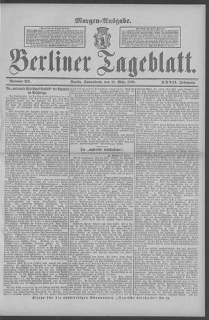 Berliner Tageblatt und Handels-Zeitung vom 12.03.1898