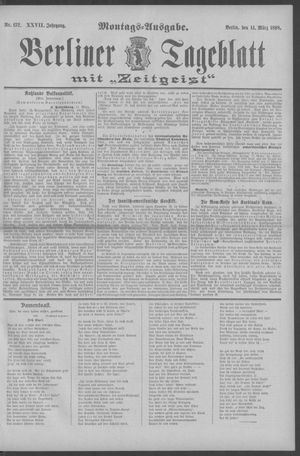 Berliner Tageblatt und Handels-Zeitung vom 14.03.1898