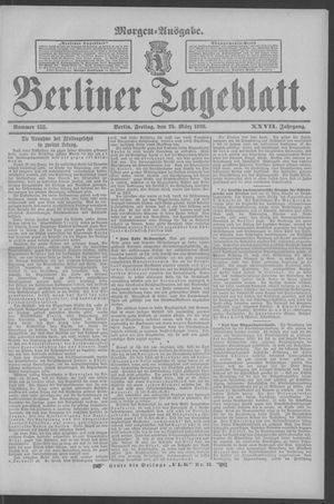 Berliner Tageblatt und Handels-Zeitung vom 25.03.1898