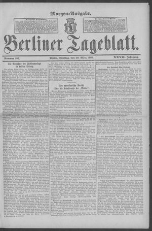 Berliner Tageblatt und Handels-Zeitung on Mar 29, 1898