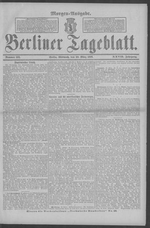 Berliner Tageblatt und Handels-Zeitung on Mar 30, 1898
