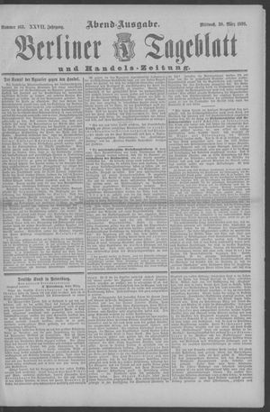 Berliner Tageblatt und Handels-Zeitung vom 30.03.1898