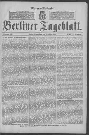 Berliner Tageblatt und Handels-Zeitung vom 31.03.1898