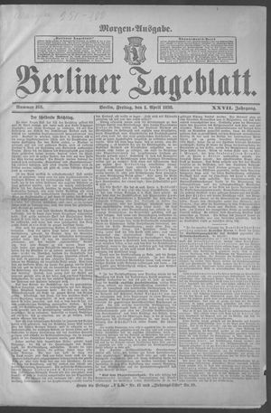 Berliner Tageblatt und Handels-Zeitung vom 01.04.1898