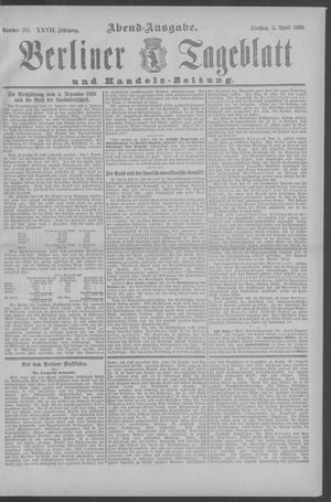 Berliner Tageblatt und Handels-Zeitung vom 05.04.1898